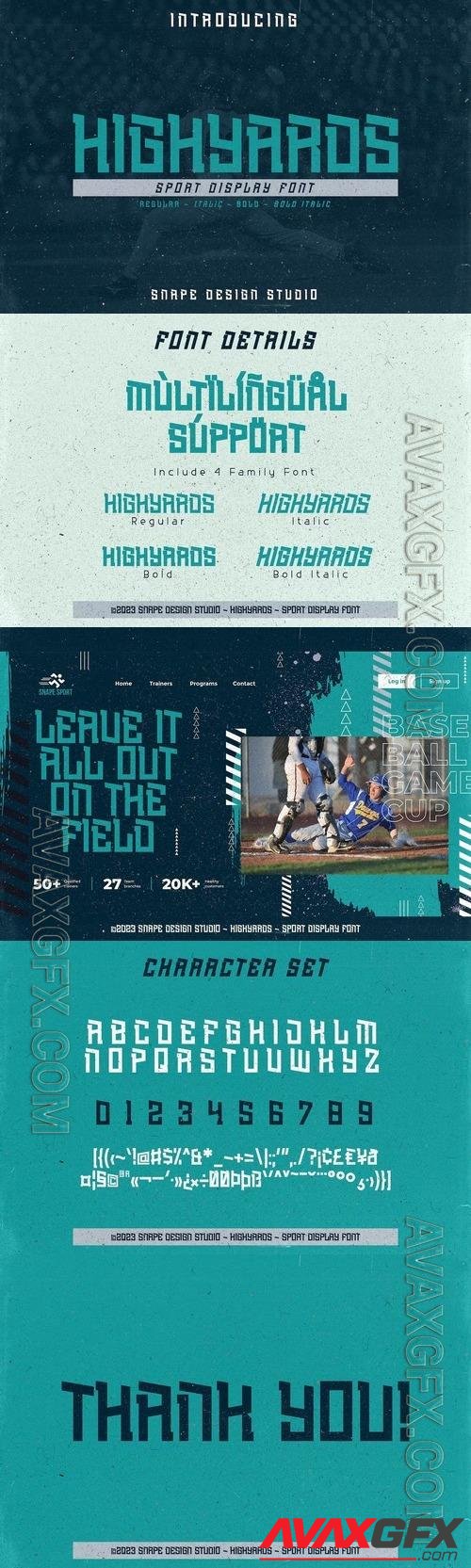 Highyards - Sport Font