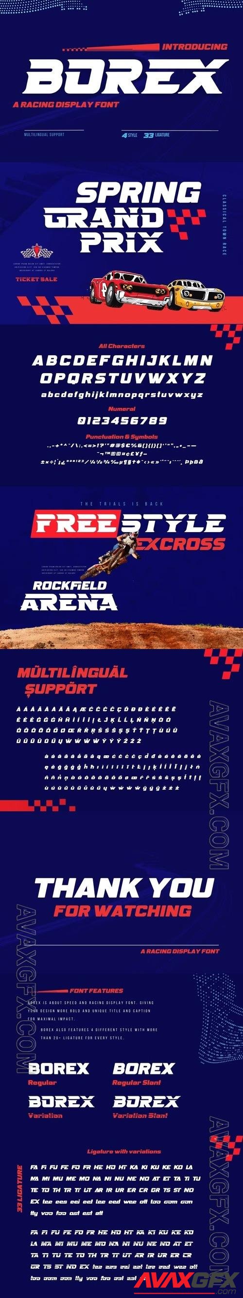 Borex  Athletic Font