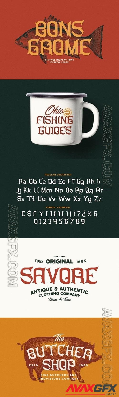 Bons Grome - Vintage Display Font