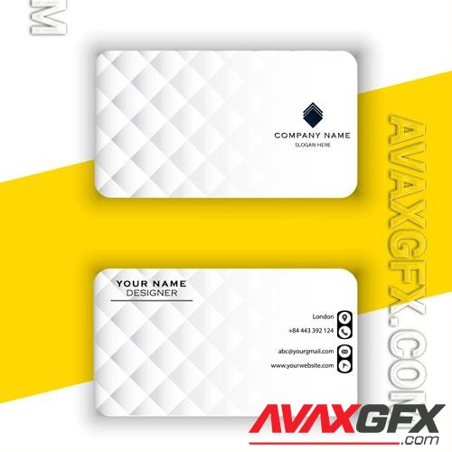 Vector stylish white business card template
