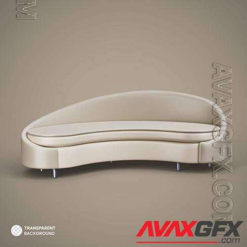 PSD luxury couch icon isolated 3d render illustration