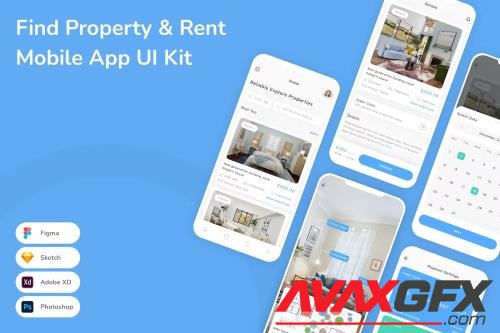 Find Property and Rent Mobile App UI Kit 9GYWE9H