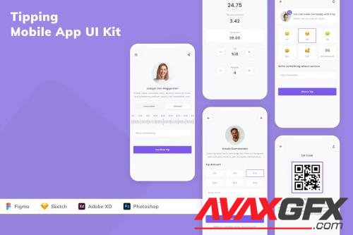 Tipping Mobile App UI Kit VPE9597