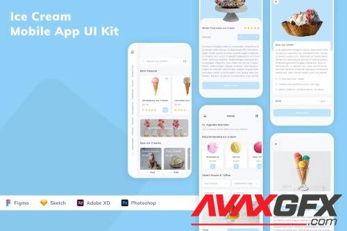 Ice Cream Mobile App UI Kit 43NTNMS