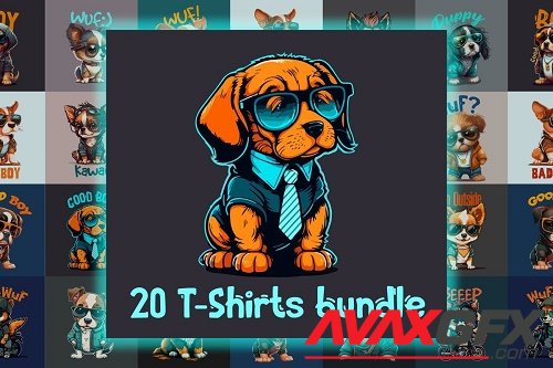 20 Puppy T-shirts Design Bundle - 2438545