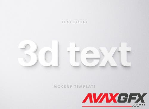 Adobestock - White 3D Text Effect Mockup 411956481