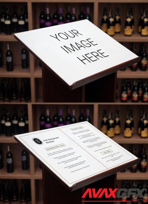 Adobestock - Wine Menu Mockup 390684010