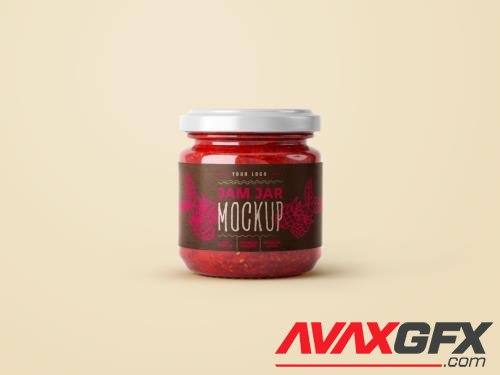 Adobestock - Small Jam Jar Mockup 389943045