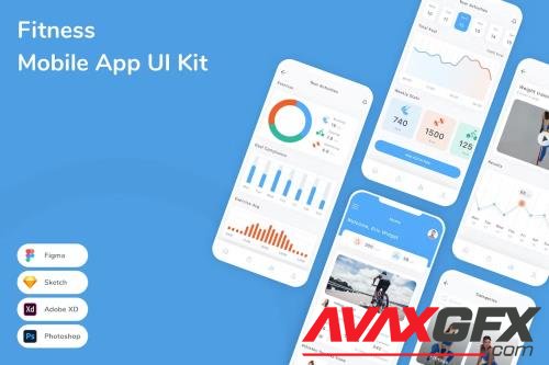 Fitness Mobile App UI Kit PMCF666