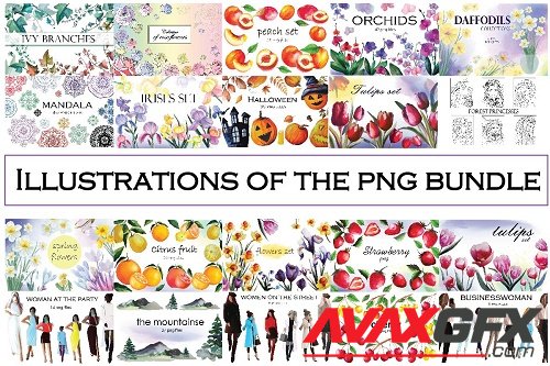 Illustrations PNG Bundle - 2017156