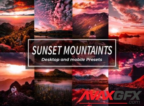 10 Sunset Mountaints Lightroom