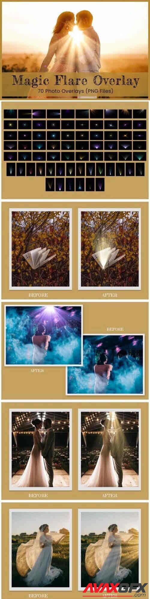 70 Magic Flare Photoshop Overlays - 12756090