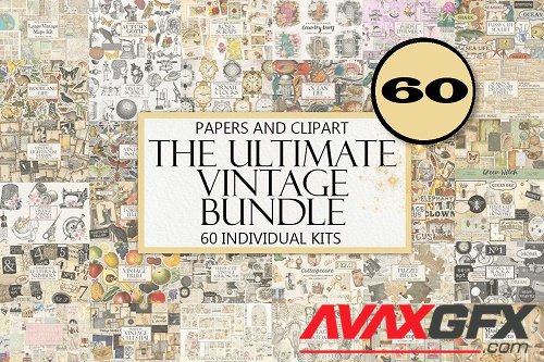 The Ultimate Vintage Bundle - 60 Premium Graphics