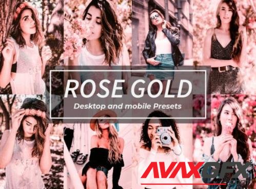 8 Rose Gold Lightroom Presets