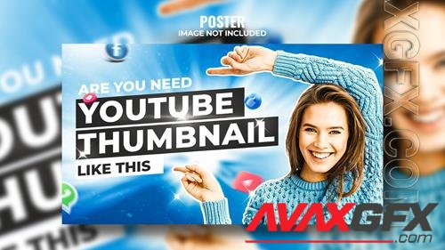 PSD video review youtube channel thumbnail, web banner