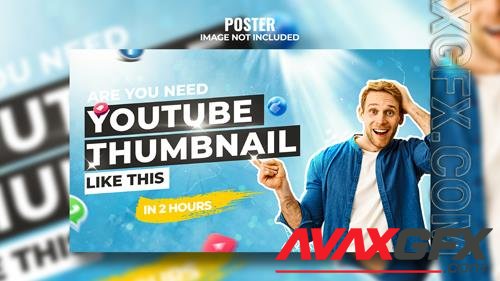 PSD video review youtube channel thumbnail and web banner