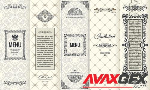 Vector vintage design elements, labels, icon, logo, frame and luxury packaging