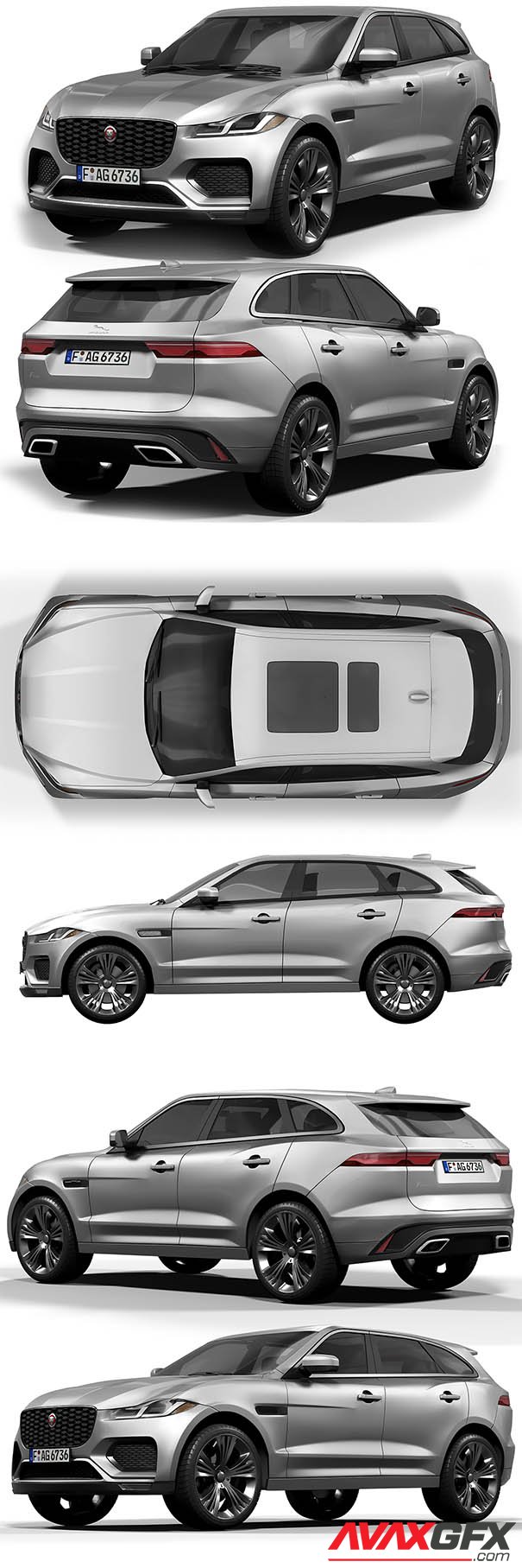 Jaguar F-Pace 3D Model