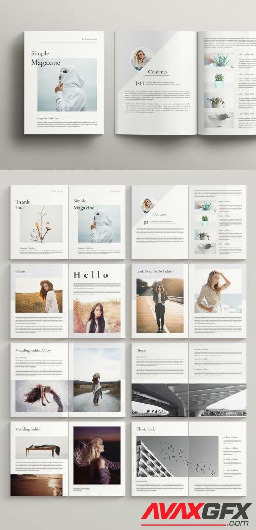 Simple Magazine Portrait Layout 525932437 [Adobestock]