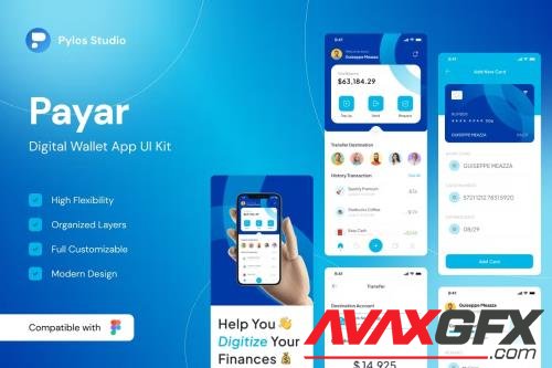 Payar - Digital Wallet App UI Kits [FIGMA]