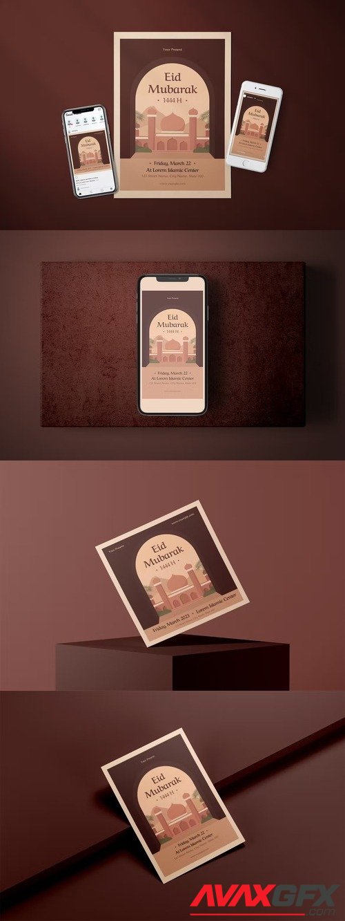 Eid Mubarak Celebration - Flyer Media Kit [PSD, AI]