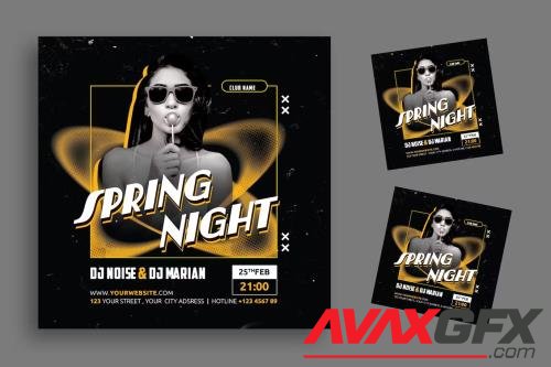 Spring Night Party Flyer  [PSD]
