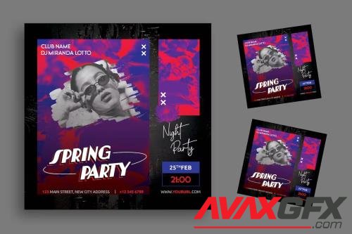 Spring Night Party Flyer  [PSD]