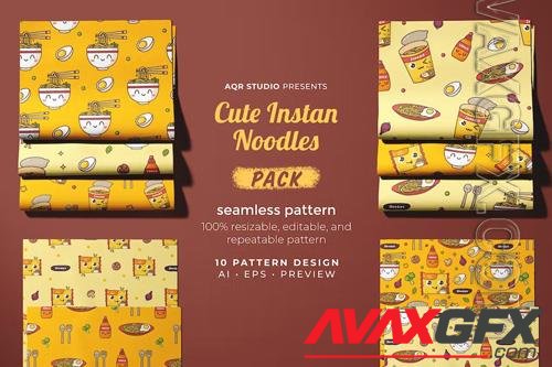 Cute Instan Noodles beautiful textures - Seamless Pattern