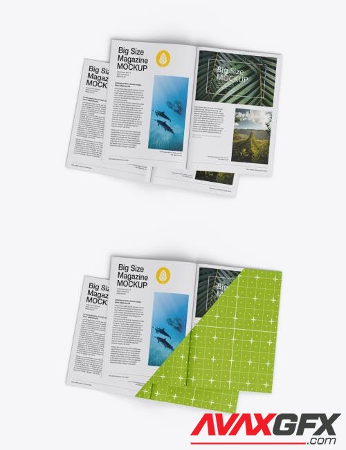 Matte Big Size Magazines Covers Mockup 546528788 [Adobestock]
