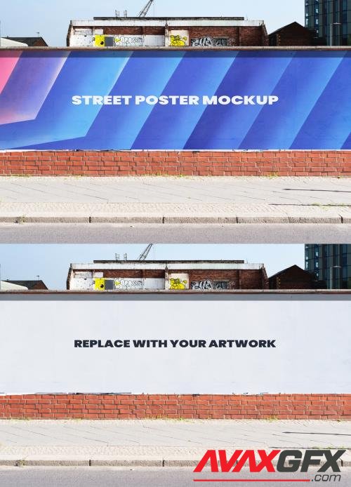 Street Outdoor Hoarding Poster City Mockup Template 546499840 [Adobestock]