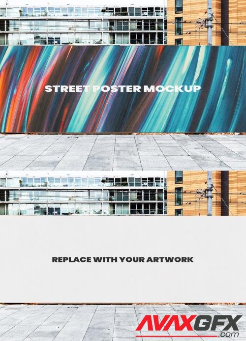 Street Outdoor Hoarding Poster Urban Mockup Template 546498435 [Adobestock]