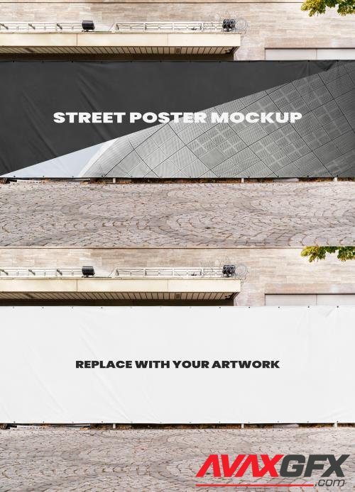 Street Outdoor Hoarding Poster City Mockup Template 546497761 [Adobestock]