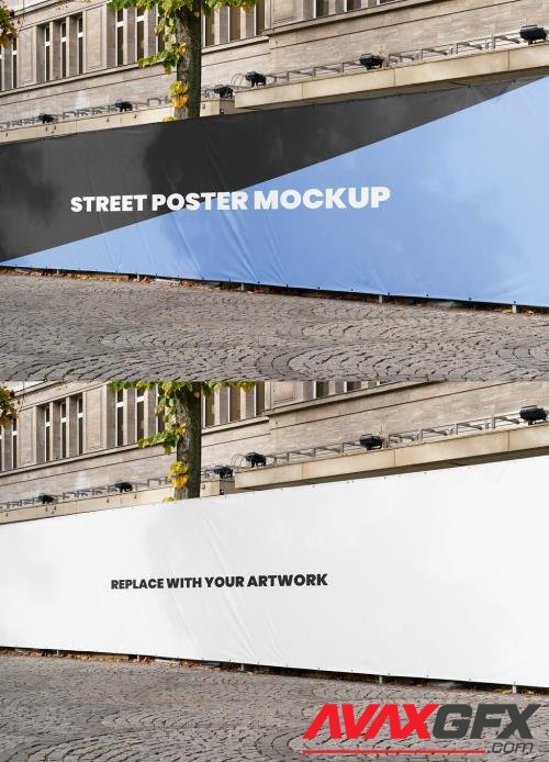 Street Outdoor Hoarding Poster City Mockup Template 546497434 [Adobestock]