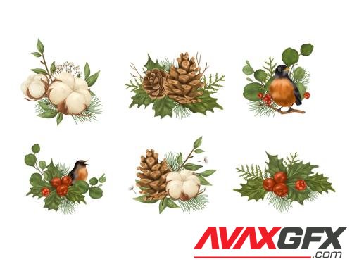 Christmas Foliage Bouquets 546462847 [Adobestock]