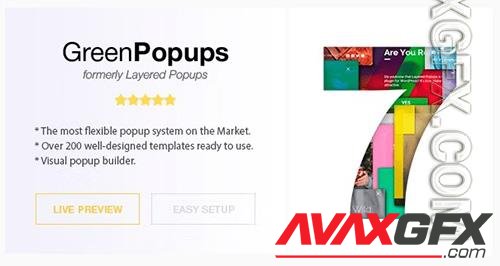 Codecanyon - Green Popups (formerly Layered Popups) v7.41 - Popup Plugin for WordPress/5978263