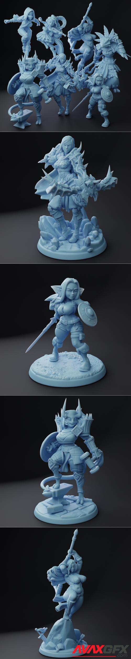 Twin Goddess Miniatures February 2023 3D Print