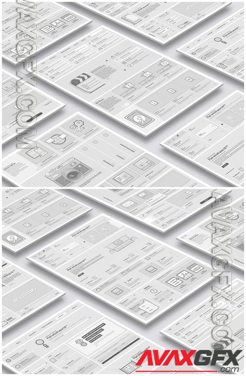 UI Website Wireframe Layout Kit-205593860 [Adobestock]