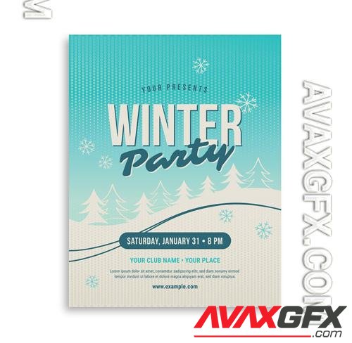 Snowy Winter Party Flyer -181030375 [Adobestock]