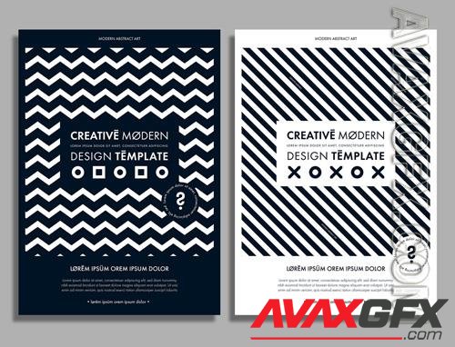 Flyer Layout with Black and White Patterns-213690224 [Adobestock]