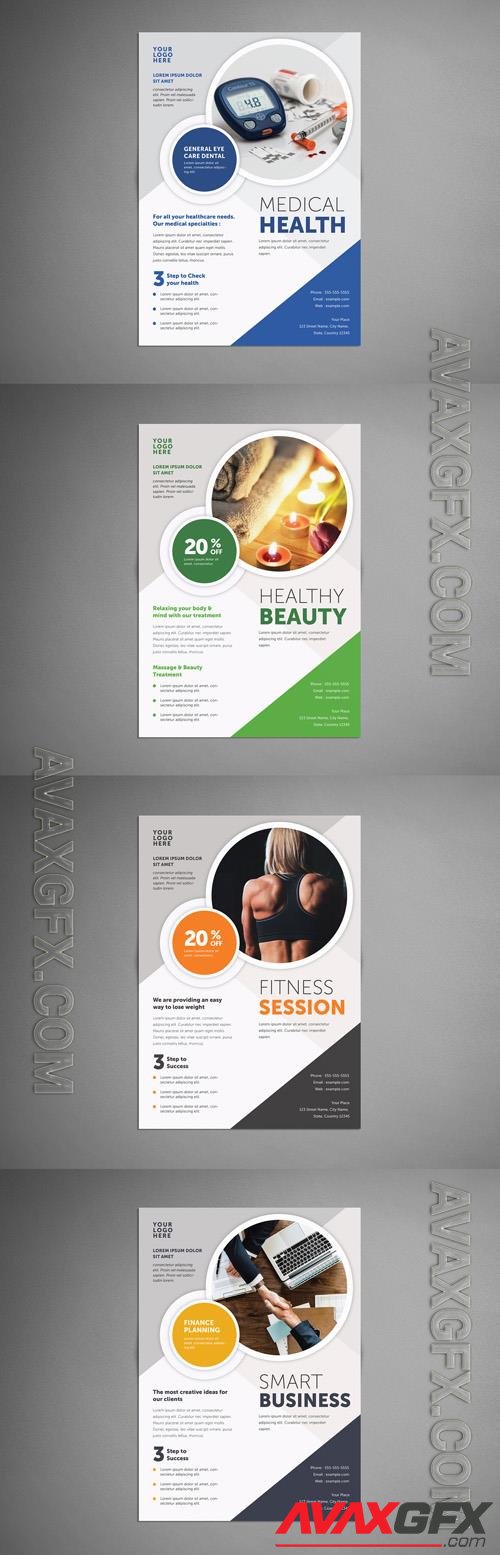 Business Flyer Layout with Circular Photo Elements-197547378 [Adobestock]