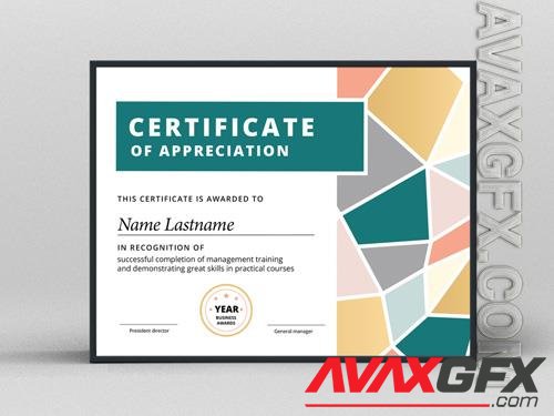 Award Certificate Layout with Abstract Accents-211162492 [Adobestock]