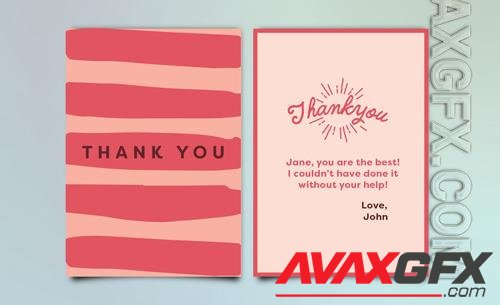 Abstract Pink Thank You Card Layout 165954736 [Adobestock]