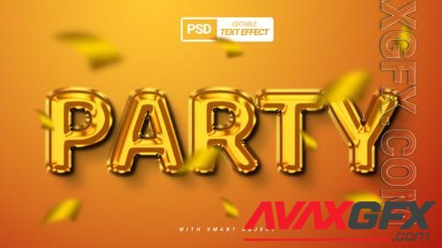 For creativity and design psd party 3d text effect editable template design