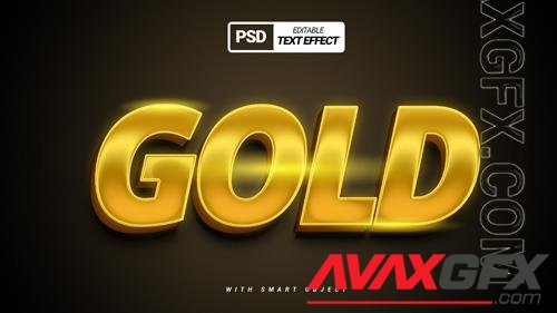 For creativity and design psd golden shiny luxury 3d text effect template design