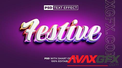 For creativity and design psd festive text effect colorful 3d style editable text effect