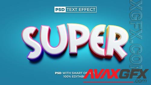 For creativity and design psd colorful text effect fun style, editable text effect