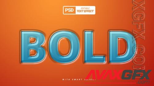 For creativity and design psd bold embossed realistic text effect template design