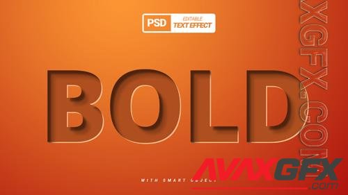 For creativity and design psd bold emboss 3d realistic text effect design