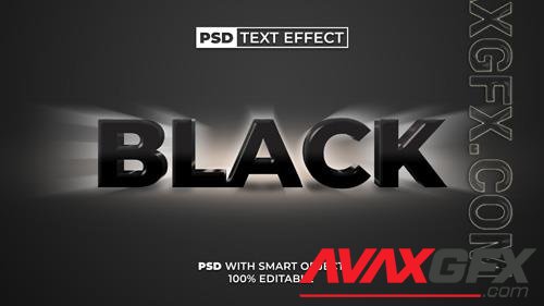 For creativity and design psd black text effect back light style editable text effect