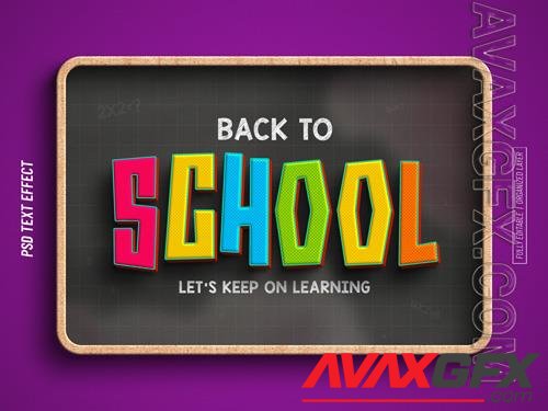 For creativity and design psd back to school editable text effect vol 3